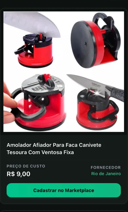 Amolador afiador de facas no catálogo da Encomendy, com preço de custo e fornecedor