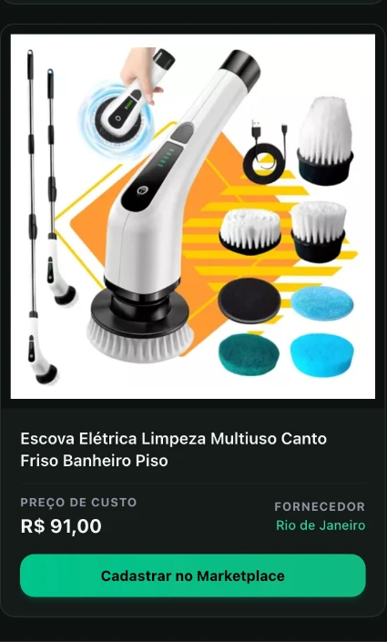 Escova elétrica de limpeza multiuso no catálogo da Encomendy, com preço de custo e fornecedor